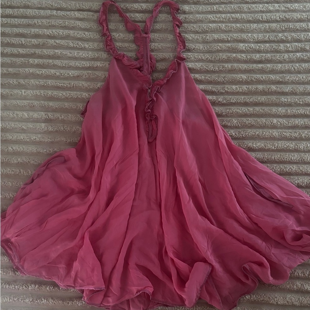 Victoria Secret RARE 100% silk slip with zipper SZ S